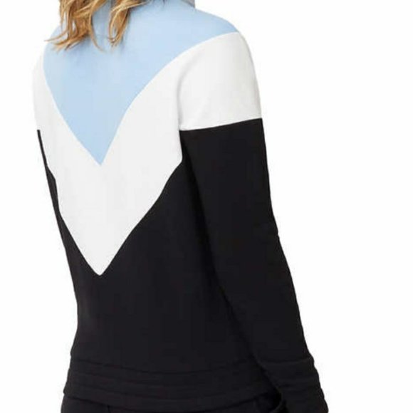 Fila Ladies' Black white and blue 1/4 Zip Pullover Sweatshirt sz Small - Picture 6 of 8